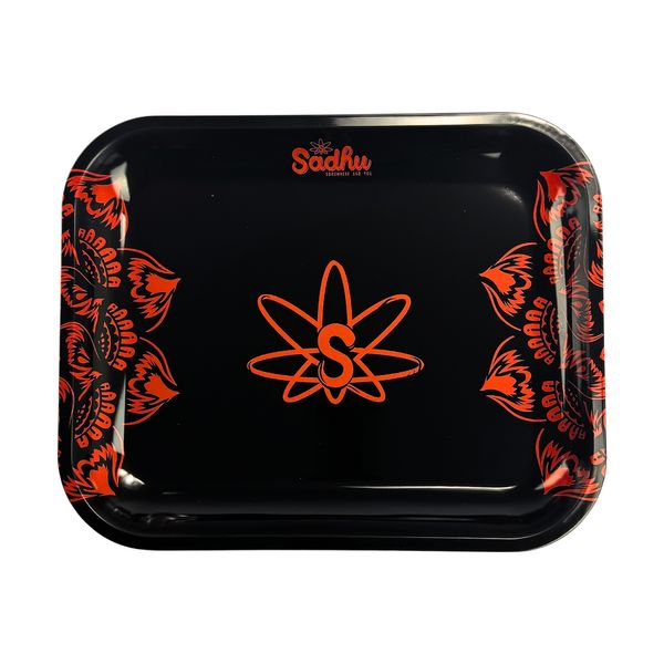 Bandeja Sadhu Grande Mandala Preto e Laranja 35616.jpg